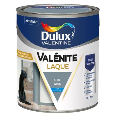 Peinture Boiseries Laque Acrylique Valénite Mat Bleu Gris 2 L  - DULUX VALENTINE