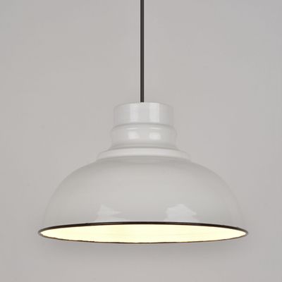 Suspension métal blanc E27 Ø30 cm CANTEEN - COREP