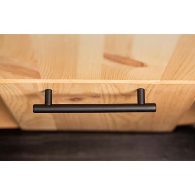 Poignée de meuble cylindrique inox noir mat entraxe 128 mm par 4 REI