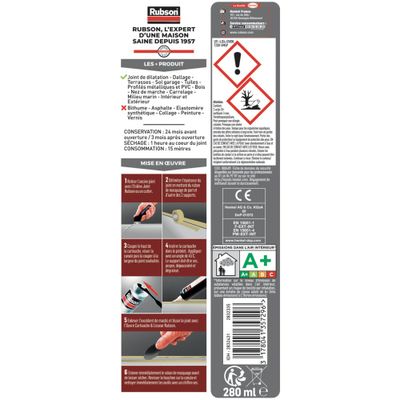 Mastic Sol & Terrasse Gris 280 ml RUBSON