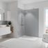 Panneaux muraux de douche 90+120x210 cm gris argenté DécoDesign Couleur - SCHULTE