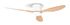 Ventilateur de plafond silencieux avec lumière LED + télécommande Blanc/bois Ø107cm - Eole ARLUX