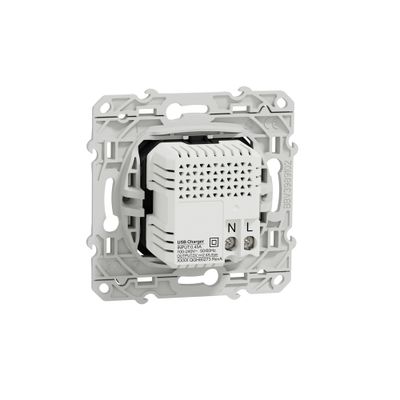 Double prise USB C et USB A blanc - Odace 2011 SCHNEIDER ELECTRIC