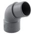 Coude PVC évacuation 67° mâle/femelle Ø32 - FITT