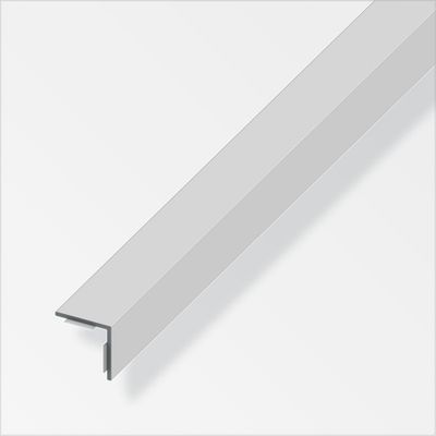 Cornière égale adhésive en PVC 20 X 20 mm argent 2,5 m ALFER