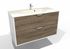 Meuble de salle de bains Frenchart 2 portes L100 x H56 x P47 cm panneau de particules blanc et pitaya - CONCILIO