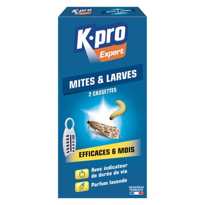 Cassettes antimites et larves par 2 -K-PRO