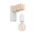 Applique murale E27 Townshend blanc et bois 10W - EGLO