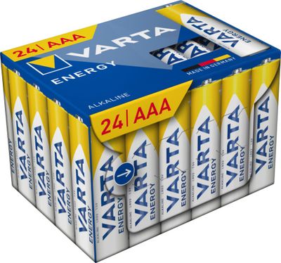 Piles alcalines LR03 (AAA) Energy par 24 - VARTA