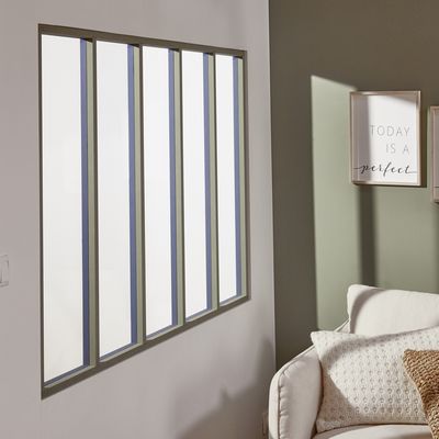 Verrière d'atelier MDF (vitrage vendu séparément) 5 éléments hauteur 107,5 x largeur 148,4 cm - MOTTEZ
