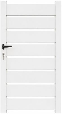 Portillon Contemporain aluminium blanc 1 x 1 m70
