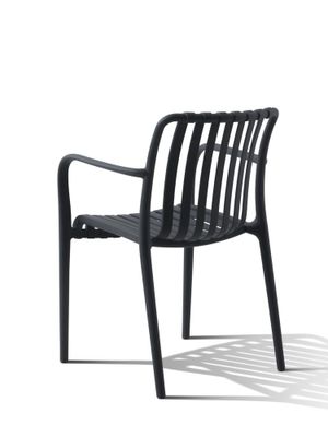 Fauteuil de jardin Bari gris souris en polypropylène BOCARNEA