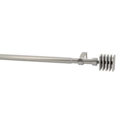 Kit tringle à rideaux  extensible en métal de 1.20 à 2.10 m diam 16 à 19 mm Finition Nickel - MOBOIS