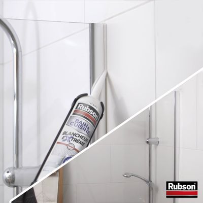 Mastic Silicone Bain & Cuisine Blancheur Extrême 280 ml RUBSON