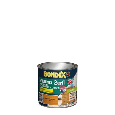 Vernis Bois Chêne Moyen Satin 0,25L - bondex