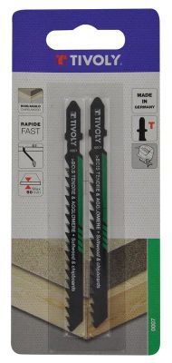 Lames de scie sauteuse pour bois tendre et aggloméré hauteur de coupe 50 mm par 2 TIVOLY