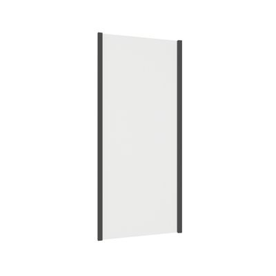 Paroi de douche latérale fixe 80x200 cm profilé noir verre transparent 8 mm Signature - OCEA