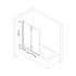 Pare-baignoire 2 volets rabattables 140x100 cm profilé chrome verre transparent - SCHULTE