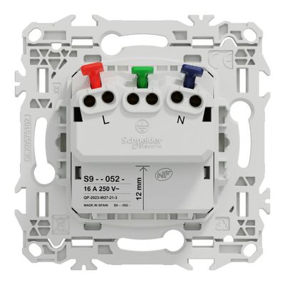 Prises affleurantes 2 pôles + terre Odace 2025 blanc par 10 - SCHNEIDER ELECTRIC
