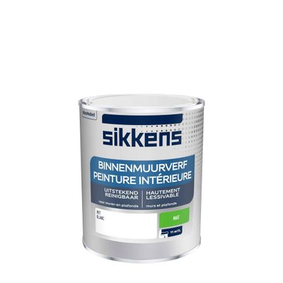 Peinture murs et plafonds acrylique blanc mat 1 L - SIKKENS