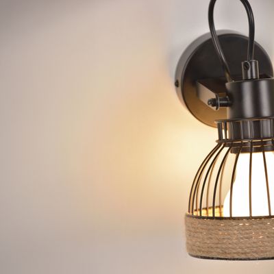 Spot E27 Brooks noir et corde 15W - COREP