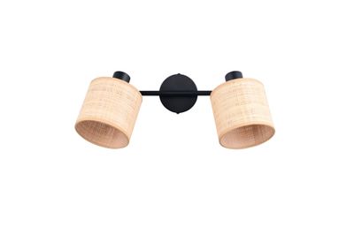 Réglette AIMEE noir et naturel E14 2 X 10W - CASALUM