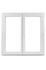 Fenêtre PVC 2 vantaux hauteur 135 x largeur 140 cm