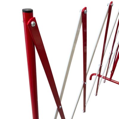 Barrière de chantier droite extensible blanche et rouge MOTTEZ