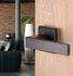 Poignées de porte sur rosaces carrées sans trou Loft noir mat ALPERTEC