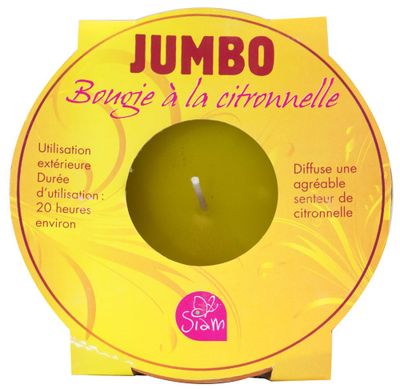 Bougie à la citronnelle anti-moustique jumbo répulsif extérieur anti-moustique - SIAM