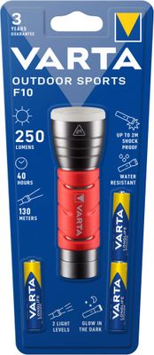 Lampe torche aluminium anodisé 250 lumens avec piles - VARTA