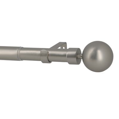 Kit tringle à rideaux extensible en métal de 1.20 à 2.10 m diam 25 à 28 mm Finition Nickel mat- MOBOIS