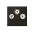 Prise TV, radio et satellite encastrable 2 modules Noir - Mosaic LEGRAND