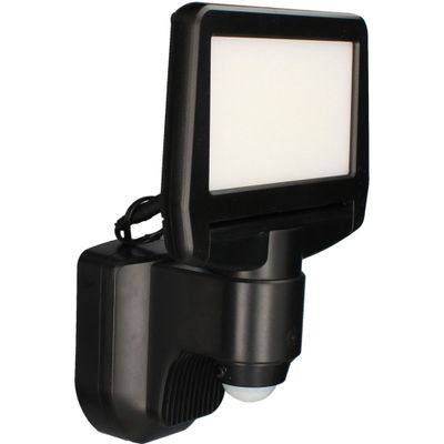 Projecteur extérieur LED solaire + détecteur de mouvements Flood noir 1000 lumens IP44 blanc neutre - ARLUX
