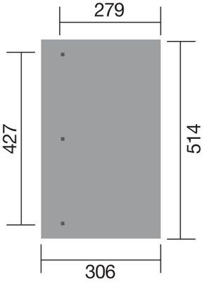 Pergola adossée -  671 Imprégné - 308 x 120 cm Livraison gratuite domicile - WEKA