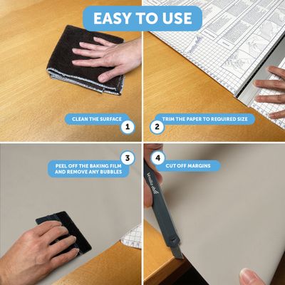 Adhésif décoratif uni taupe mat 2 x 0,45 m VENILIA