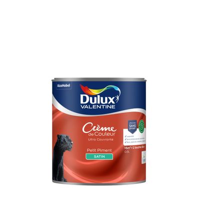 Peinture crème de couleur Petit Piment satin 0,5L - DULUX VALENTINE