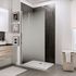 Paroi de douche à l'italienne 90x190 cm profilé chrome verre sérigraphié brouillard 5 mm NewStyle - SCHULTE
