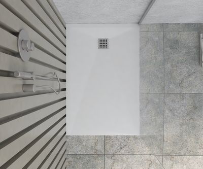Receveur de douche 80x120 cm résine blanc Monza - OCEA