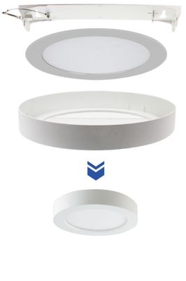 Cadre saillie pour spot LED encastrable Ø220 mm Blanc - Saturn ARLUX