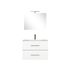 Meuble de salle de bains Volta 2 tiroirs L80 x H50 x P46 cm MDF blanc