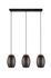 Suspension E27 Bidar noir et or 3x28W - REALITY