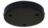 Rosace de luminaire métal diamètre 120 mm noire 3 sorties TIBELEC