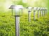 Bornes solaires à piquer solaires LED détecteur crépusculaire métal IP44 20 lumens RVBW par 6 - XANLITE