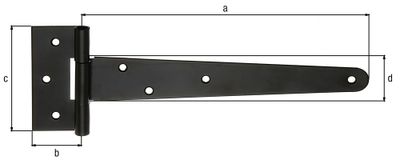 Penture anglaise 250 mm noir ALBERTS