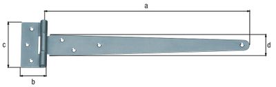 Penture anglaise 350 mm zinguée ALBERTS