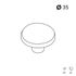 Bouton de meuble rond greige diamètre 35 mm REI