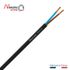 Câble électrique H03VVH2-F 2 x 0,75 mm² souple plat intérieur 25 m noir - NEXANS