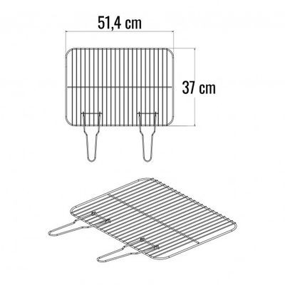 Grille de barbecue simple 51 x 37 cm EXEL GRILL SOMAGIC