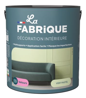 Peinture multi-support velours vert pastel 2,5 L - LA FABRIQUE
